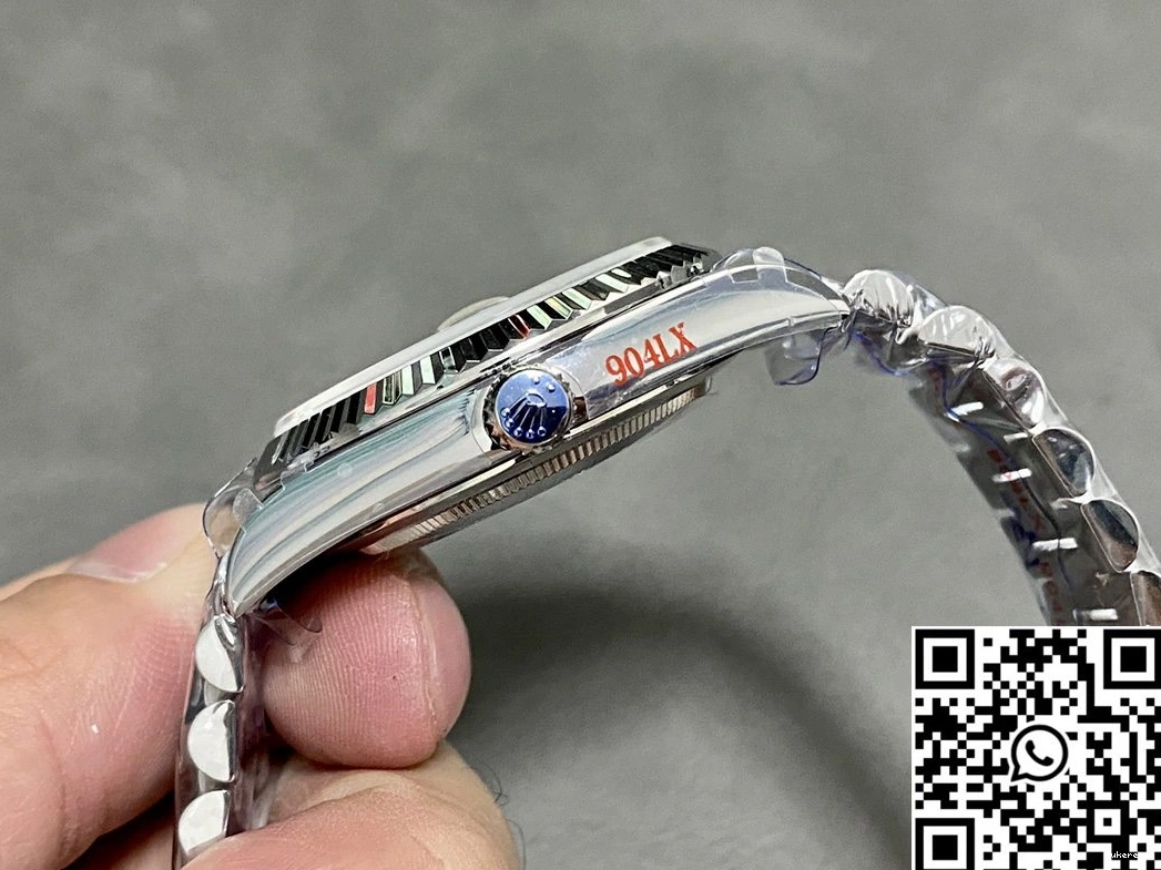 QF v5 Day Date Tungsten Dial Steel Factory Black Rolex M228239-0004 0323